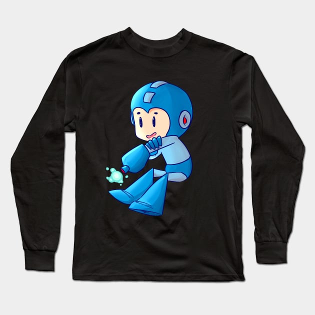 Megaman! Long Sleeve T-Shirt by pretzelsnake